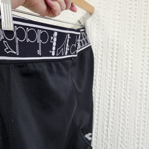 Vintage Diadora Women's Black Athletic Leggings Running Tech Tights Size Small - Picture 11 of 14